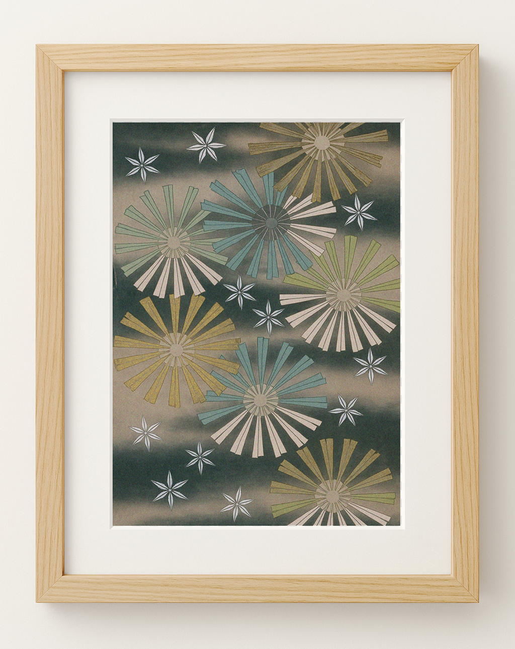 Japanese Art Print – A Kimono-Inspired Dance of Lines and Stillness